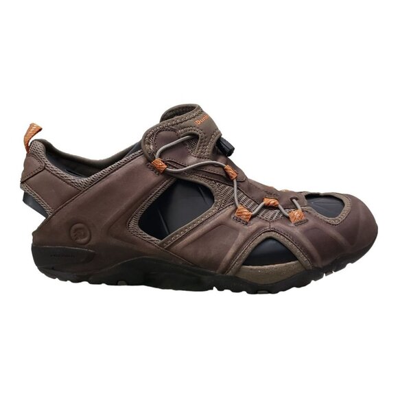 Dunham Men's Vibe‎ Ruggards Tout Aller Brown Leather Sandals - Size 13 - Picture 1 of 10